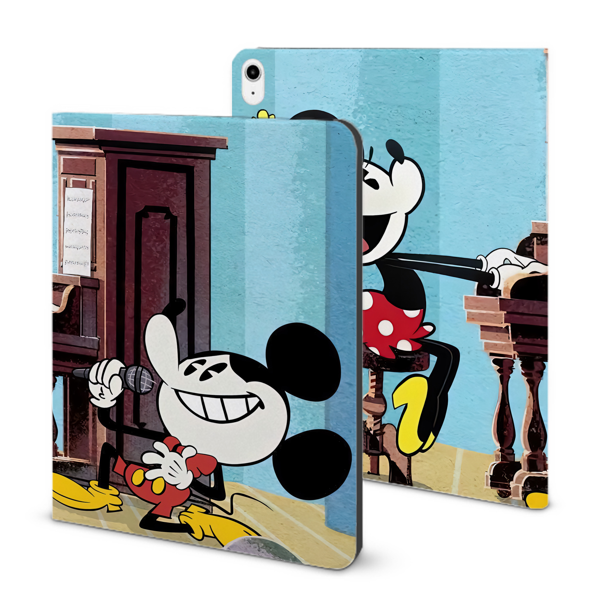 （画像用） ミッキーマウス Mickey Mouse IPadケース ペンホルダー付き ブックスタイルデザイン